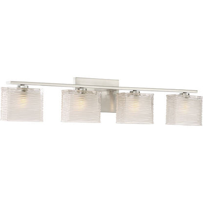 Quoizel WCP8604BN | Westcap 4 Light 32 inch Brushed Nickel Bath Light Wall Light, Extra Large