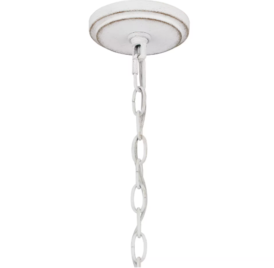 DSI Lighting 1004 106 535 | Summerfield 1-Light Antique White Pendant With Metal Shade