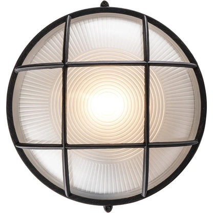 Trans Globe 41515 RT | 10" Width 1 Light Flush Mount Bulkhead Outdoor Wall Sconce