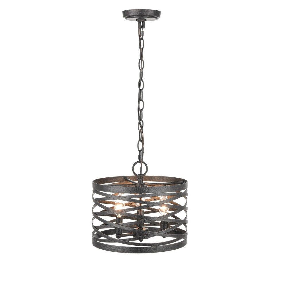 929 Lighting 170022 WI | 2 Light 13.5 inch Pendant Fixture in Weathered Iron