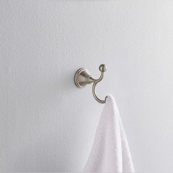 Delta 138037 | Crestfield Double Towel Hook in Brushed Nickel