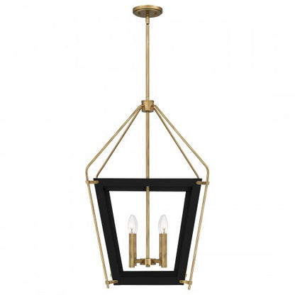 Quoizel QP5348EK | Abbeville 4 Light 18 inch Earth Black Pendant Ceiling Light