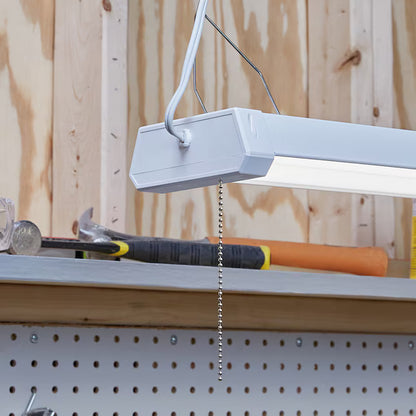 Utilitech 2592125 | 4-ft 4000 Lumens White Cool White LED Flush mount Garage Shop Light