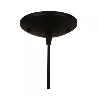 Hampton Bay 1005 662 280 | 1-Light Dark Blue Warehouse Pendant with Metal Shade