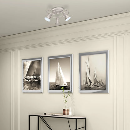 Eglo 201448A | Jumilla 14" Wide LED Fixed Rail Ceiling Fixture in Matte Nickel