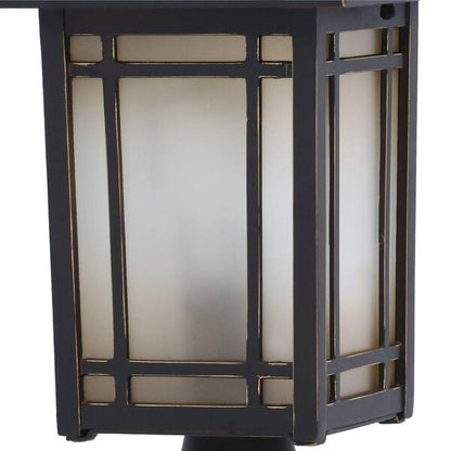 Home Decorators Collection 1001061986 | Port Oxford 1-Light Oil-Rubbed Chestnut Outdoor Post Mount Lantern