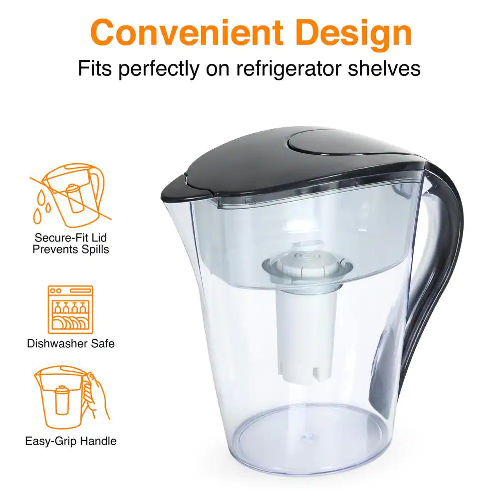 HDX HS530 | 10-Cup Large Water Filter Pitcher, BPA Free