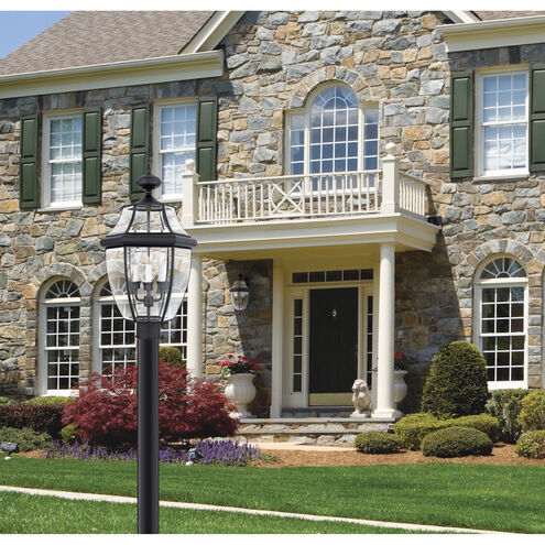 Quoizel NY9043K | Newbury 3 Light 23 inch Mystic Black Outdoor Post Lantern