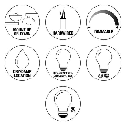 Hampton Bay 447 461 | Hamilton 3-Light Brushed Nickel Vanity Light with Frosted Glass Shades