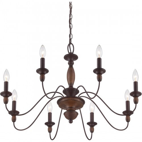 Quoizel HK5008TC | Holbrook 8 Light 29 inch Tuscan Brown Chandelier Ceiling Light