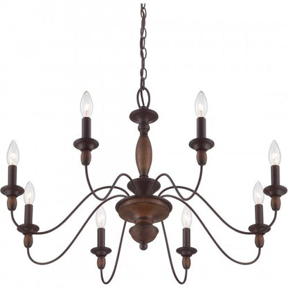 Quoizel HK5008TC | Holbrook 8 Light 29 inch Tuscan Brown Chandelier Ceiling Light