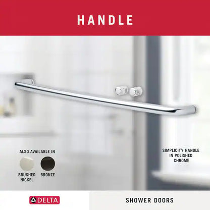 Delta SDBR011-PC-R | Simplicity 20 in. Sliding Shower and Bathtub Door Handles in Chrome