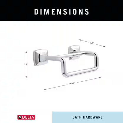 Delta PWD47-PC | Portwood 6 in. Wall Mount Double Hand Towel Bar Bath Hardware Accessory in Polished Chrome