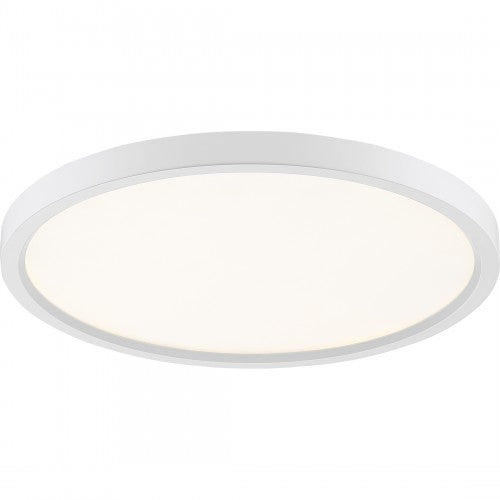 Quoizel OST1715W | Outskirts 15" Matte White Flush Mount Ceiling Light