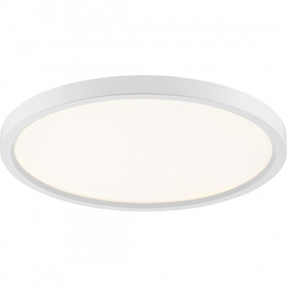 Quoizel OST1715W | Outskirts 15" Matte White Flush Mount Ceiling Light