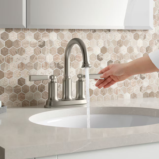 Kohler R21546-4D-BN | Centerset Bathroom Sink Faucet, 1.2 gpm in Vibrant Brushed Nickel