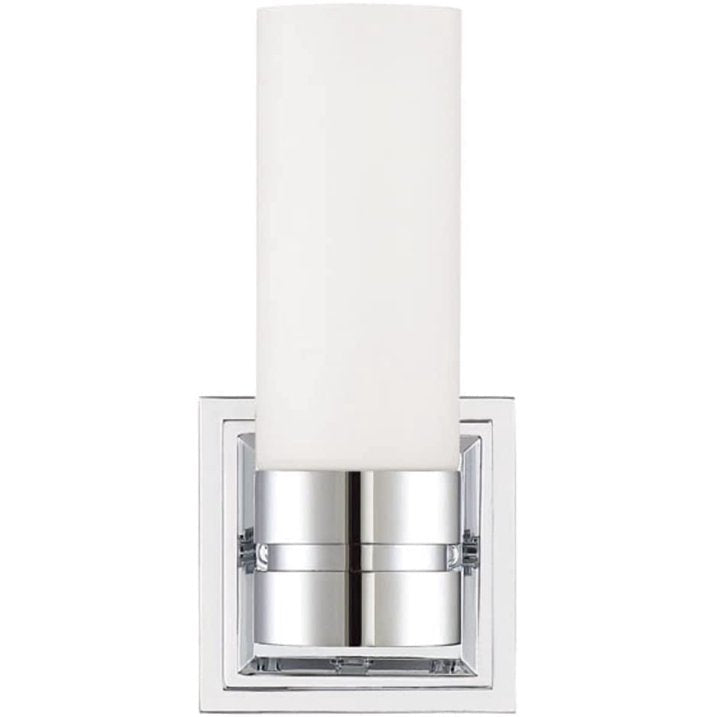 Park Harbor PHVL2101PN | Como Single Light 5" Wide Bathroom Sconce with Frosted Glass Shade