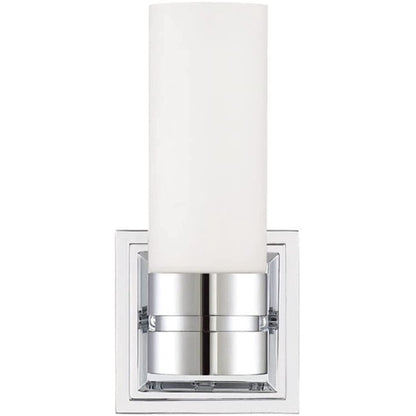 Park Harbor PHVL2101PN | Como Single Light 5" Wide Bathroom Sconce with Frosted Glass Shade
