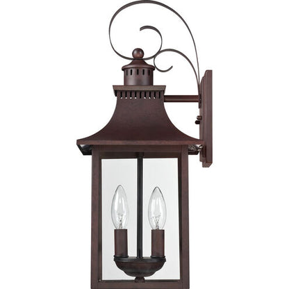 Quoizel CCR8408CU | Chancellor 2 Light 19 inch Copper Bronze Outdoor Wall Lantern