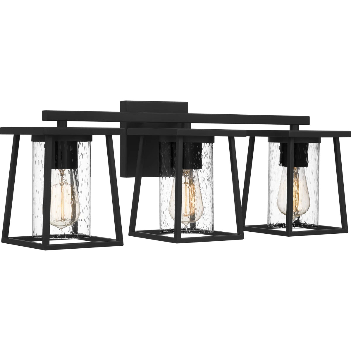 Quoizel LDG8624MBK | Lodge 3 Light 24" Wide Bathroom Vanity Light