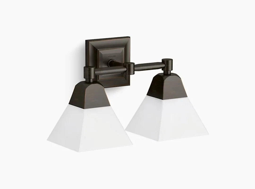 Kohler 23687-BA02-BZL | Memoirs 15" Wide 2 Light Vanity Light in Oil Rubbed Bronze