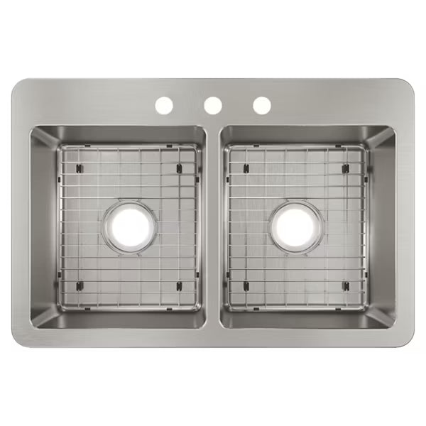 Elkay 1003-344-884 | Crosstown 33" Undermount Double Basin Stainless Steel Kitchen Sink with Basin Rack