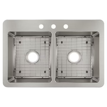 Elkay 1003-344-884 | Crosstown 33" Undermount Double Basin Stainless Steel Kitchen Sink with Basin Rack