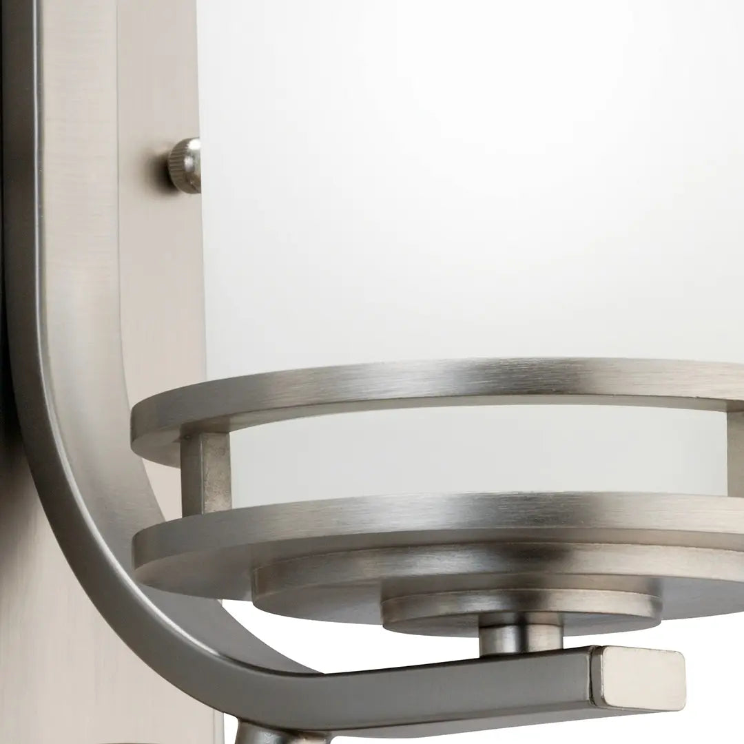 Kichler Hendrik 5076NI | Hendrik 1 Light 5 inch Brushed Nickel Wall Bracket Wall Light in Satin Etched Cased Opal