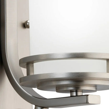 Kichler Hendrik 5076NI | Hendrik 1 Light 5 inch Brushed Nickel Wall Bracket Wall Light in Satin Etched Cased Opal