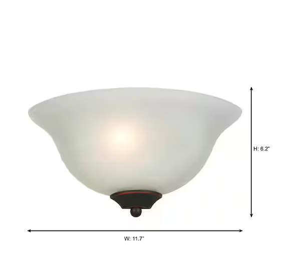 Commercial Electric 1002 514 914 | 1-Light Oil Rubbed Bronze Wall Sconce (2-Pack)