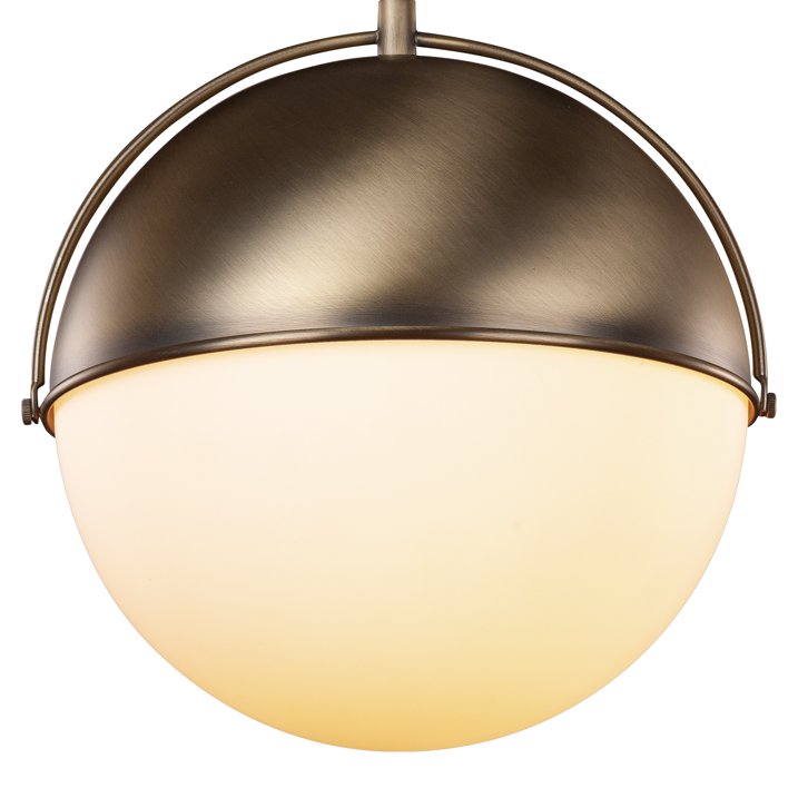 Globe Electric 1005 173 590 | York 1-Light Matte Gold Pendant Lighting with Frosted Glass Shade