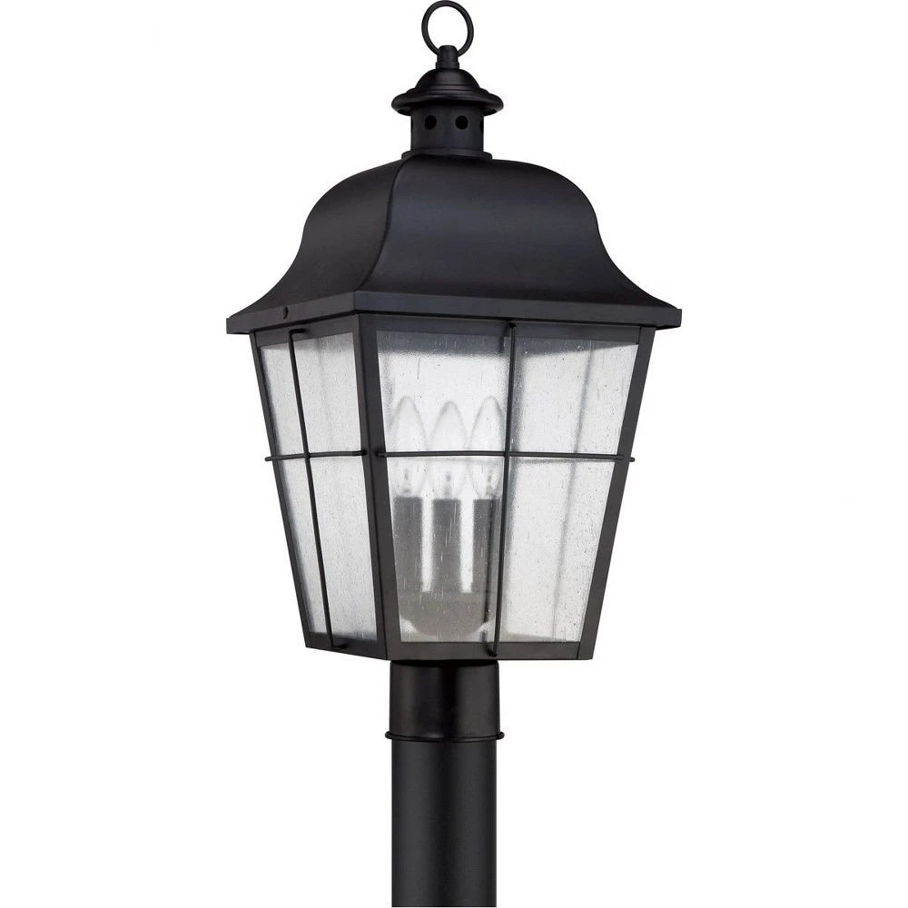 Quoizel MHE9010K | Millhouse 3 Light 22 inch Mystic Black Post Lantern