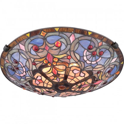 Quoizel TF1805SVB | Carroll 2 -Light 16.5-in Bronze Flush Mount Light