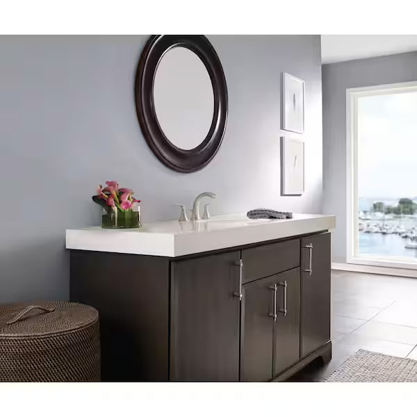 Moen WS84551SRN | Darcy 8 in. Widespread 2-Handle High-Arc Bathroom Faucet in Spot Resist Brushed Nickel