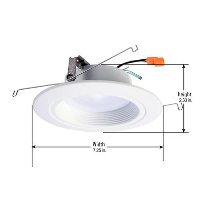 Halo RL56069S1EWHR | White 600 -Lumens Round Dimmable LED Canless