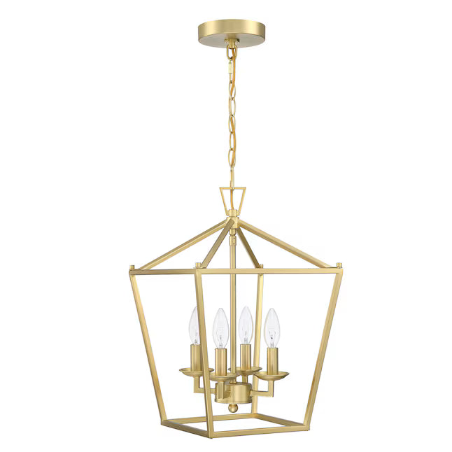 Faymart FAY-US-LT-107-SG | 4-Light Caged Pendant Light with Soft Gold Finish