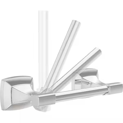 Delta PWD50-PC | Portwood Wall Mount Pivot Arm Toilet Paper Holder Bath Hardware Accessory in Polished Chrome