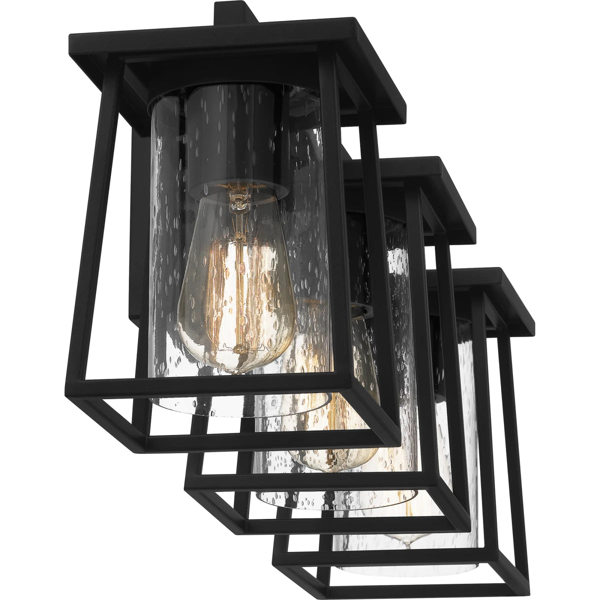 Quoizel LDG8624MBK | Lodge 3 Light 24" Wide Bathroom Vanity Light