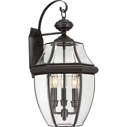 Quoizel NY8318Z | Newbury 3 Light 23 inch Medici Bronze Outdoor Wall Lantern