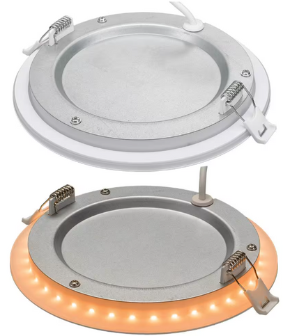 Commercial Electric 1005 596 104 | 6 in. Canless Adjustable CCT Integrated LED Recessed Light Trim with Night Light 900 Lumens New Construction Remodel