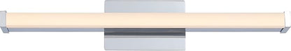 Quoizel PCP8524C | Promenade Acrylic LED Bath Bar Vanity Wall Lighting, 1-Light, Brushed Chrome Finish