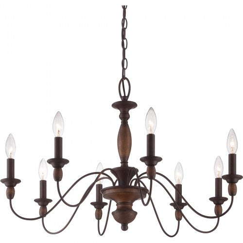 Quoizel HK5008TC | Holbrook 8 Light 29 inch Tuscan Brown Chandelier Ceiling Light