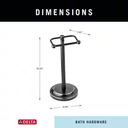 Delta 78451-ORB | Porter Telescoping Pivoting Free-Standing Toilet Paper Holder in Oil Rubbed Bronze