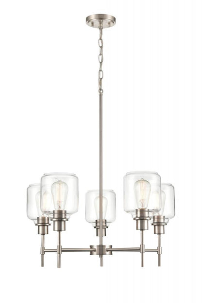 Millennium 6905-SN | Asheville 5 Light 26" Wide Chandelier in Satin Nickel