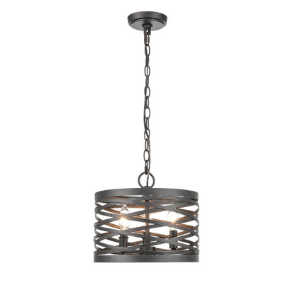 929 Lighting 170022 WI | 2 Light 13.5 inch Pendant Fixture in Weathered Iron