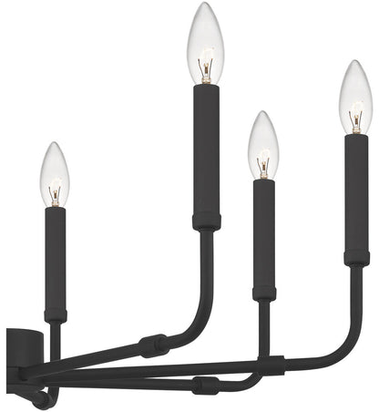 Quoizel ABR5028MBX | Abner 8 Light 28 inch Matte Black Chandelier Ceiling Light