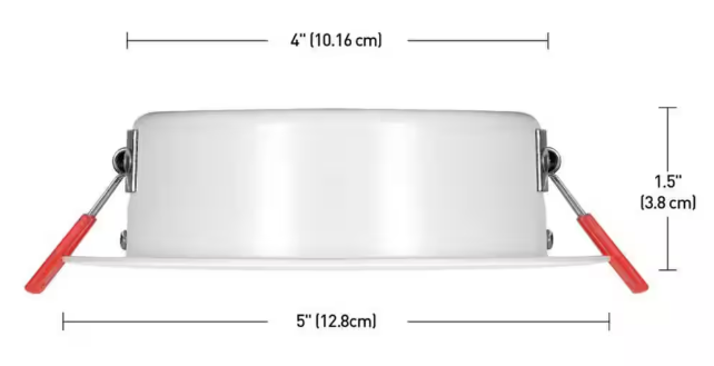Commercial Electric 1004 655 273 | Slim Directional Integrated LED 4 in Round Adj Color Temp Canless Recessed Light