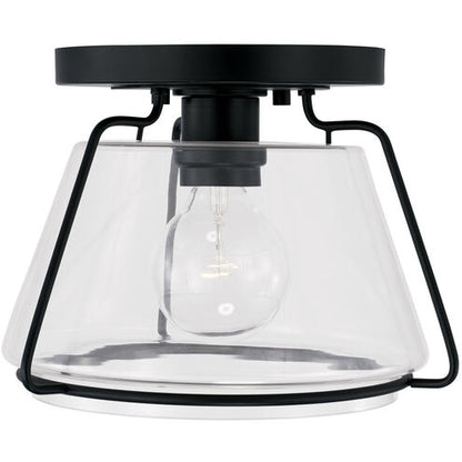 Austin Allen AA1010MB | Elijah 1 Light 10.5 inch Matte Black Flush Mount Ceiling Light
