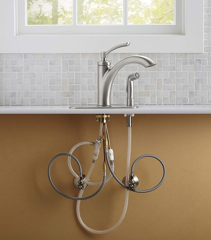 Kohler K-R29671-VS | Linwood Kitchen Sink Faucet, Vibrant Stainless