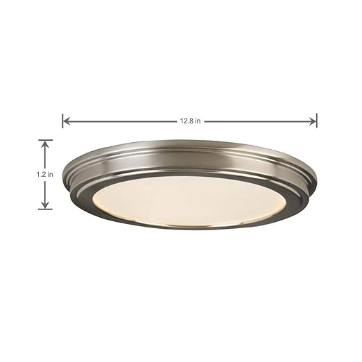 Commercial Electric 1003 334 178 | (2-Pack) 13 in. Brushed Nickel Color Changing LED Ceiling Flush Mount